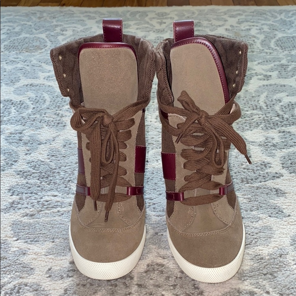 Authentic Chloe heeled sneaker size 38